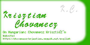 krisztian chovanecz business card